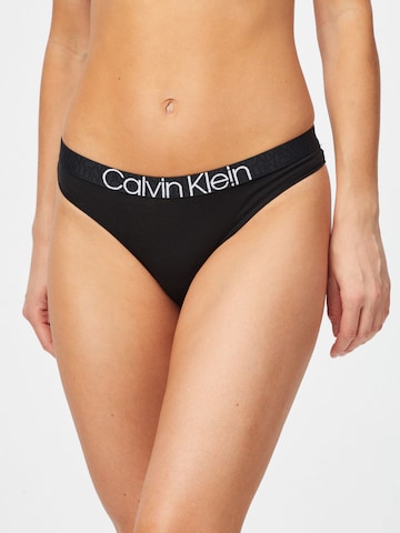 Calvin Klein Underwear String in Black: front