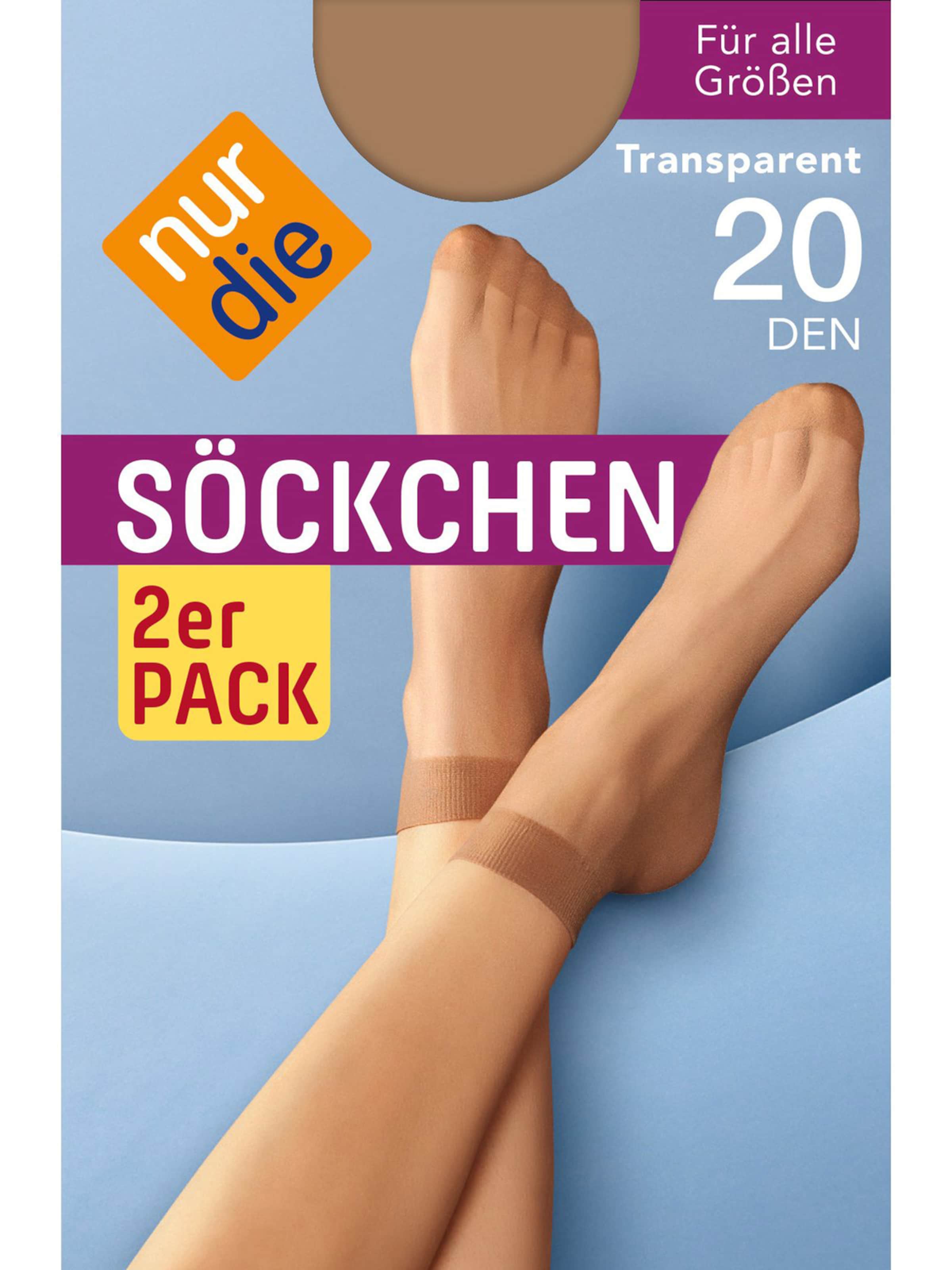 Chaussettes fines ' 2er-Pack 20 DEN ' Nur Die en marron