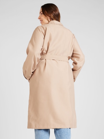 Vero Moda Curve Between-Seasons Coat 'Doreen' in Brown
