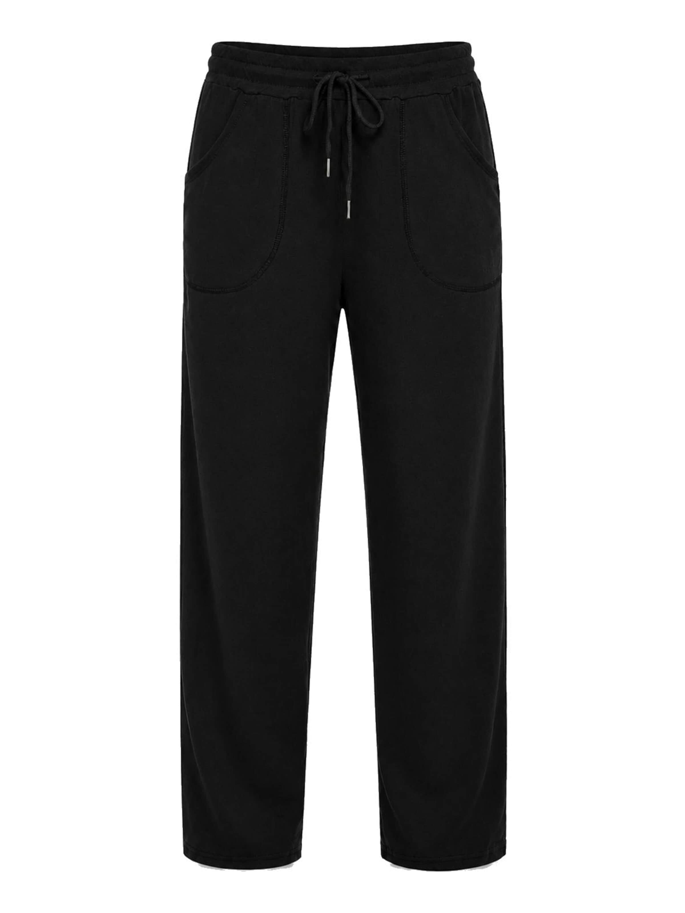 AOTTORI Regular Workout Pants in Black: front