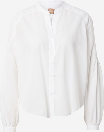 BOSS - Blusa 'Berday' em branco: frente