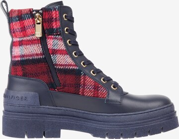 TOMMY HILFIGER Lace-Up Ankle Boots in Red