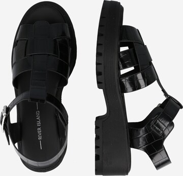 River Island Strap sandal in Black