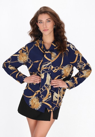 Chemisier faina en bleu : devant