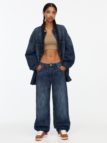 Pull&Bear Loosefit Jeans i blå