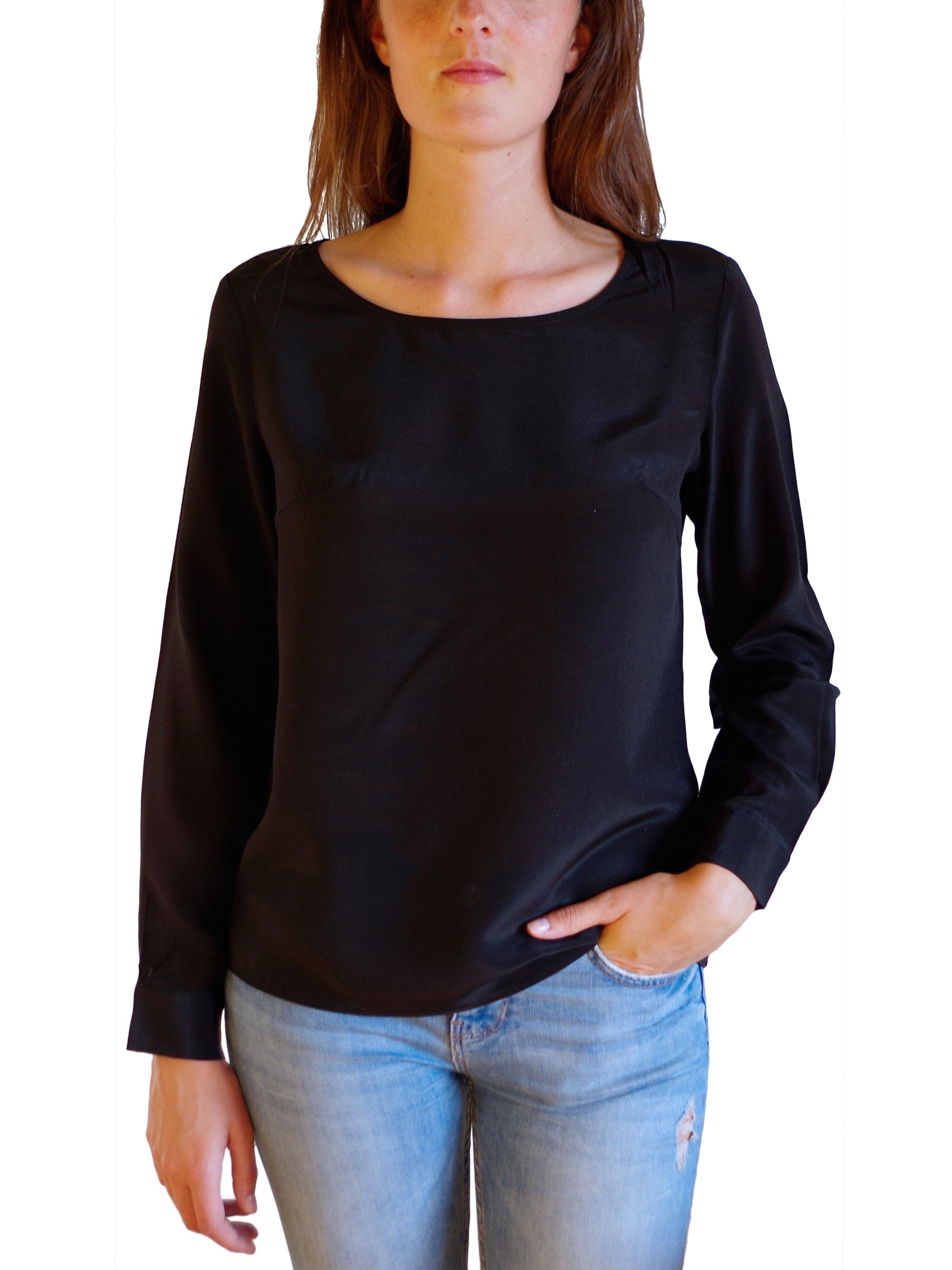 Posh Gear Blouse 'Rotondoseta' in Zwart
