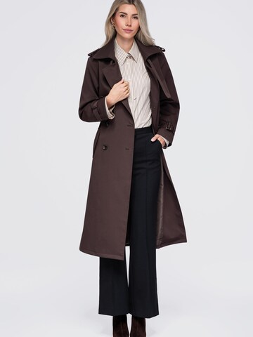 Ombre Between-seasons coat in Brown