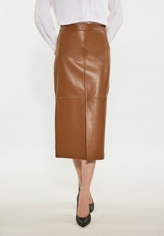 DreiMaster Klassik Skirt in Brown: front