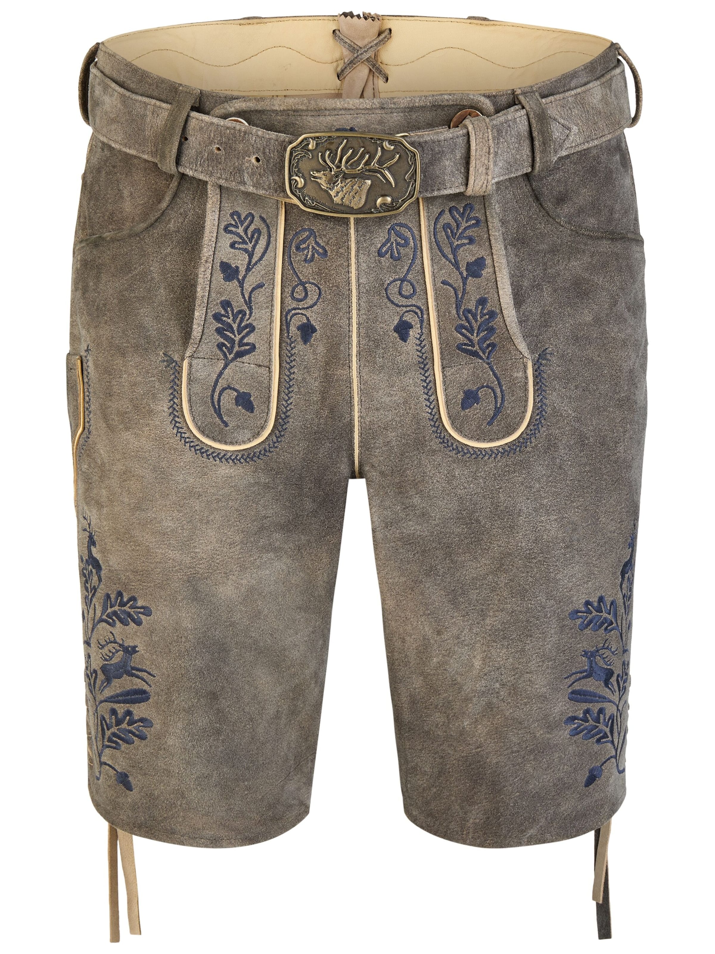 Coupe slim Pantalon folklorique 'Hofmeister' SPIETH & WENSKY en marron : devant