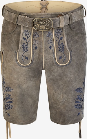 Coupe slim Pantalon folklorique 'Hofmeister' SPIETH & WENSKY en marron : devant