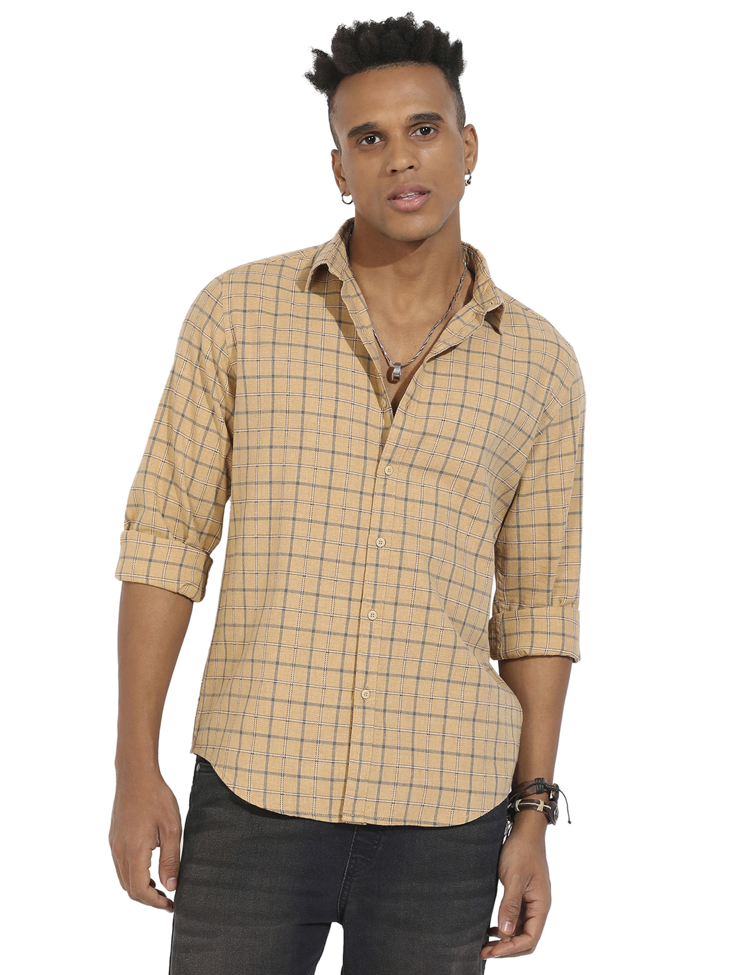 bēšs Campus Sutra Standarta piegriezums Krekls 'Rowan': no priekšpuses