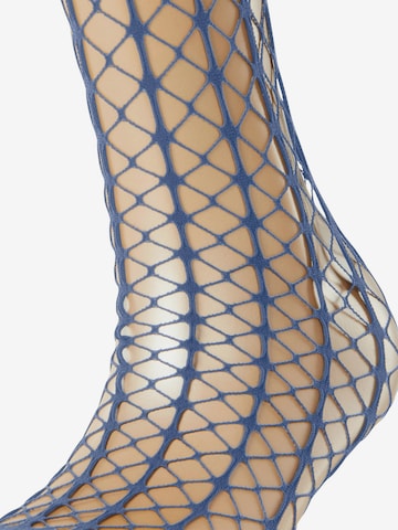 FALKE Overknee Strümpfe 'Paradise Net' in Blau: Vorderseite