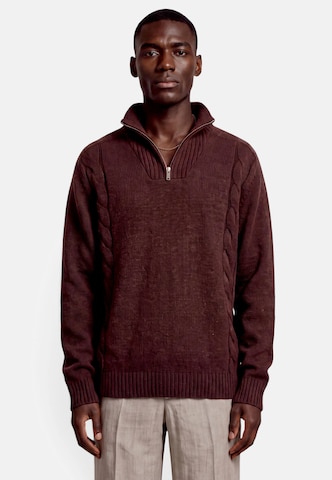 Pull-over zero en marron : devant
