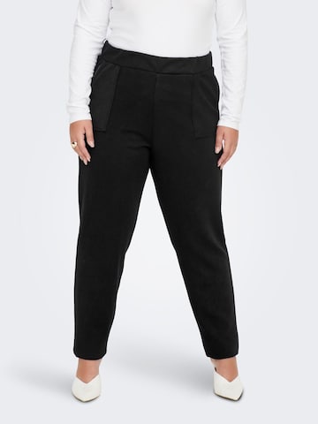 Coupe slim Pantalon ONLY Carmakoma en noir : devant