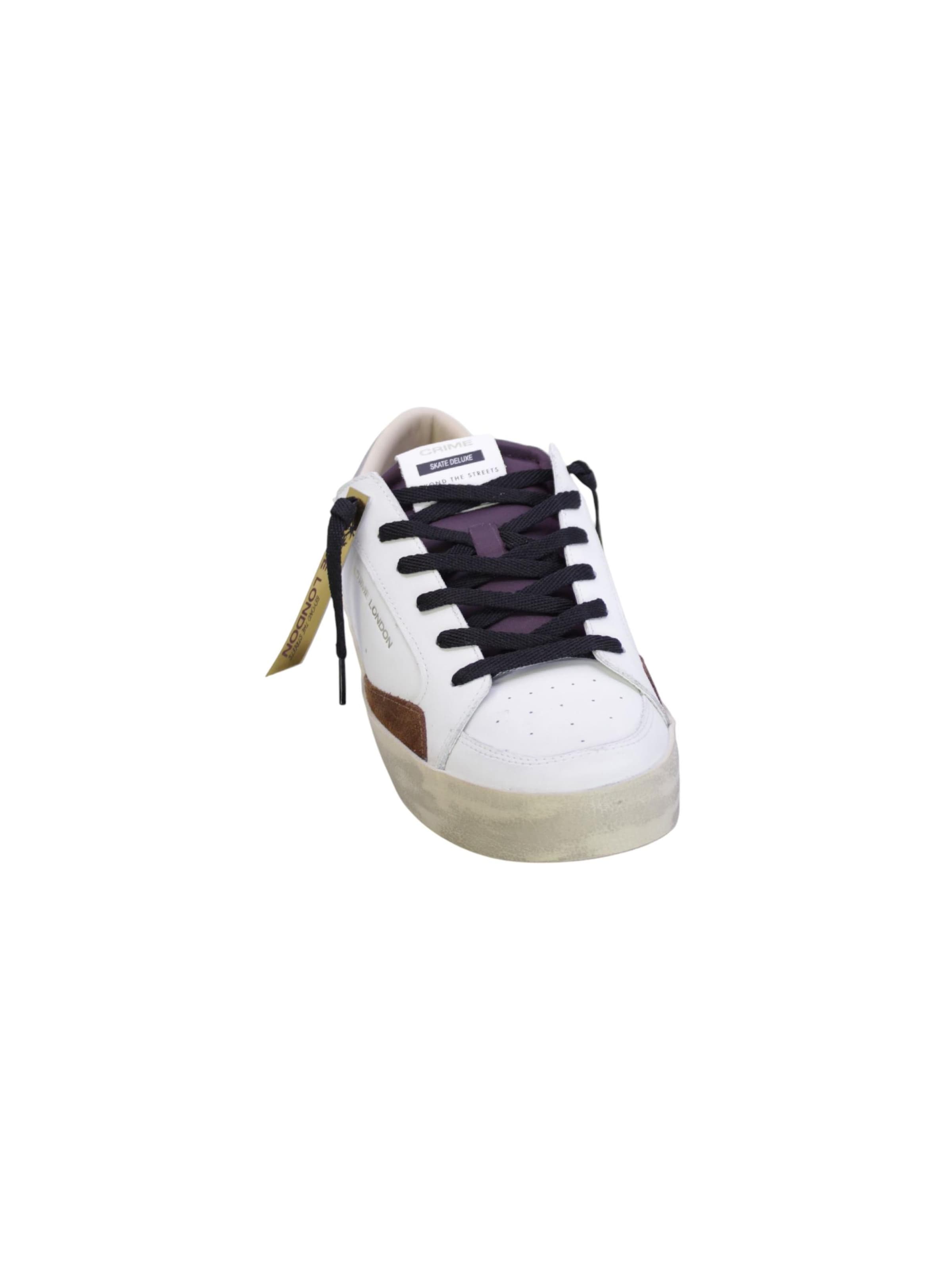 Sneaker bassa 'Sk8 Deluxe' di Crime London in bianco