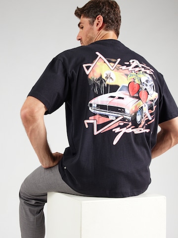 Only & Sons Shirt 'ONSTORETTO' in Zwart: voorkant