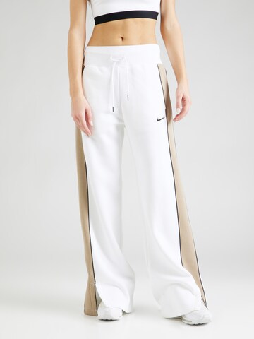 Nike Sportswear Zvonové kalhoty Kalhoty 'FLC PHX' – bílá: přední strana