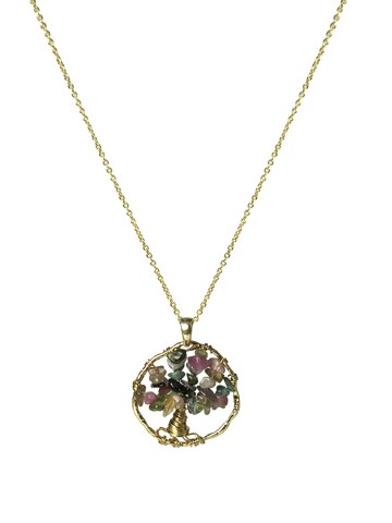Luxenter Kette 'Budleia'‌‌‌‌‌‌‌‌‌‌ in Mischfarben: Vorderseite