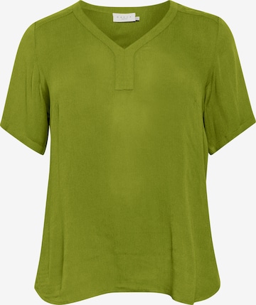 Tricou 'Ami' de la KAFFE CURVE pe verde: față