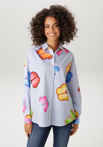 Aniston CASUAL Blouse in Blue: front