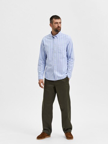 SELECTED HOMME Regular fit Button Up Shirt 'RICK' in Blue