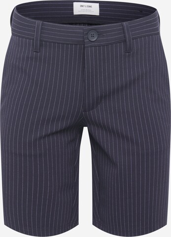 Regular Pantalon chino 'Mark' Only & Sons en bleu : devant