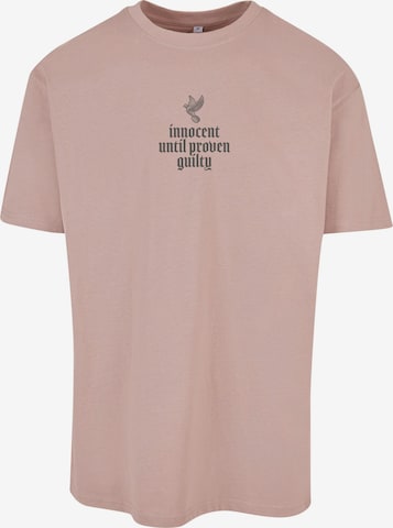 MT Upscale Тениска 'Justice' в розово: отпред