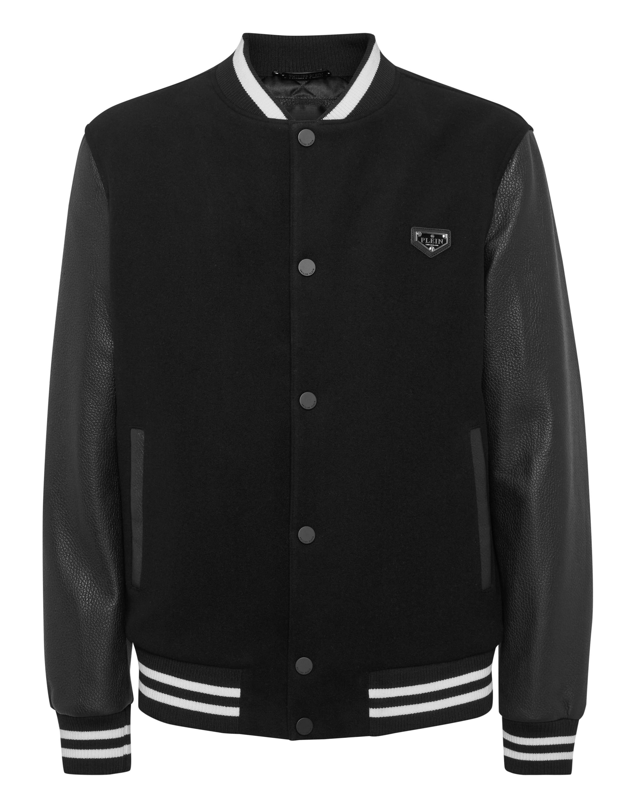 Philipp Plein Chaqueta de entretiempo en XXXL en negro / plata / blanco, Vista del producto