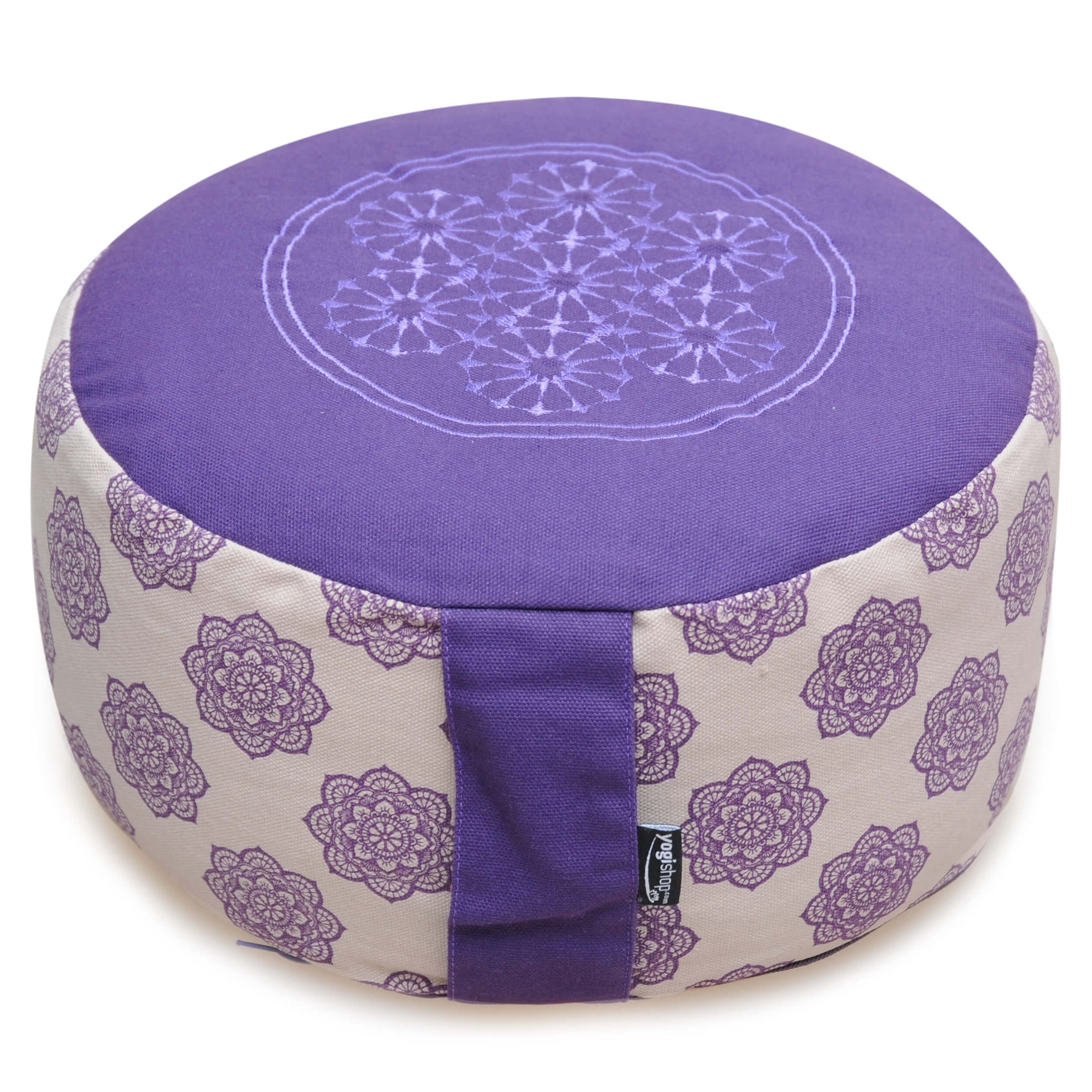 Yogishop Kissen in Lila: Vorderseite