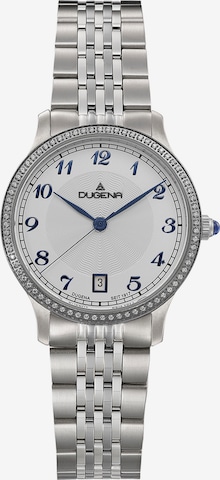 DUGENA Analog Watch in Silver: front