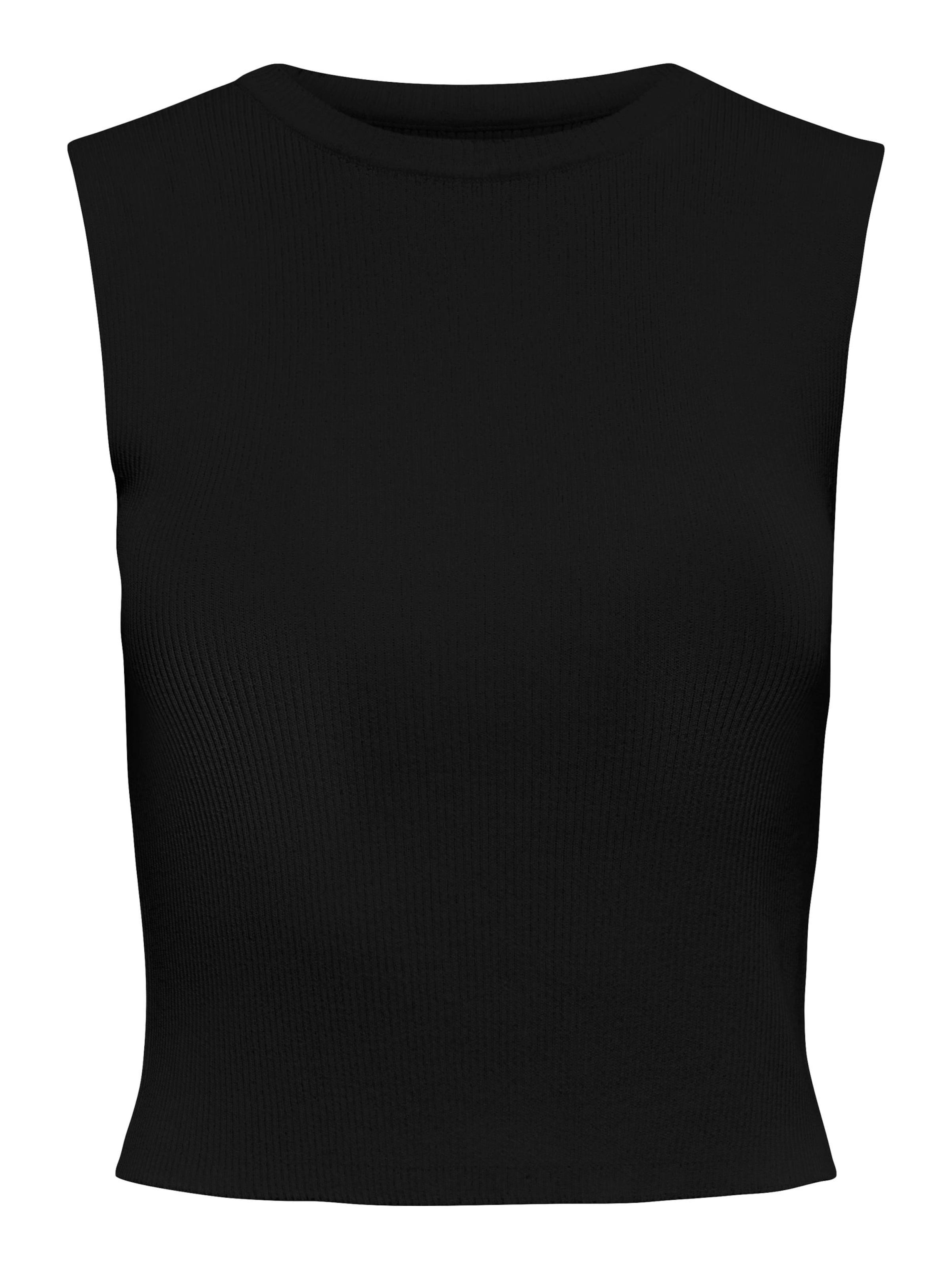 ONLY Kootud topp &#x27;Majli&#x27;, värv must: eest vaates