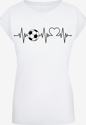 F4NT4STIC Shirt 'Heartbeat Soccer' in White: front