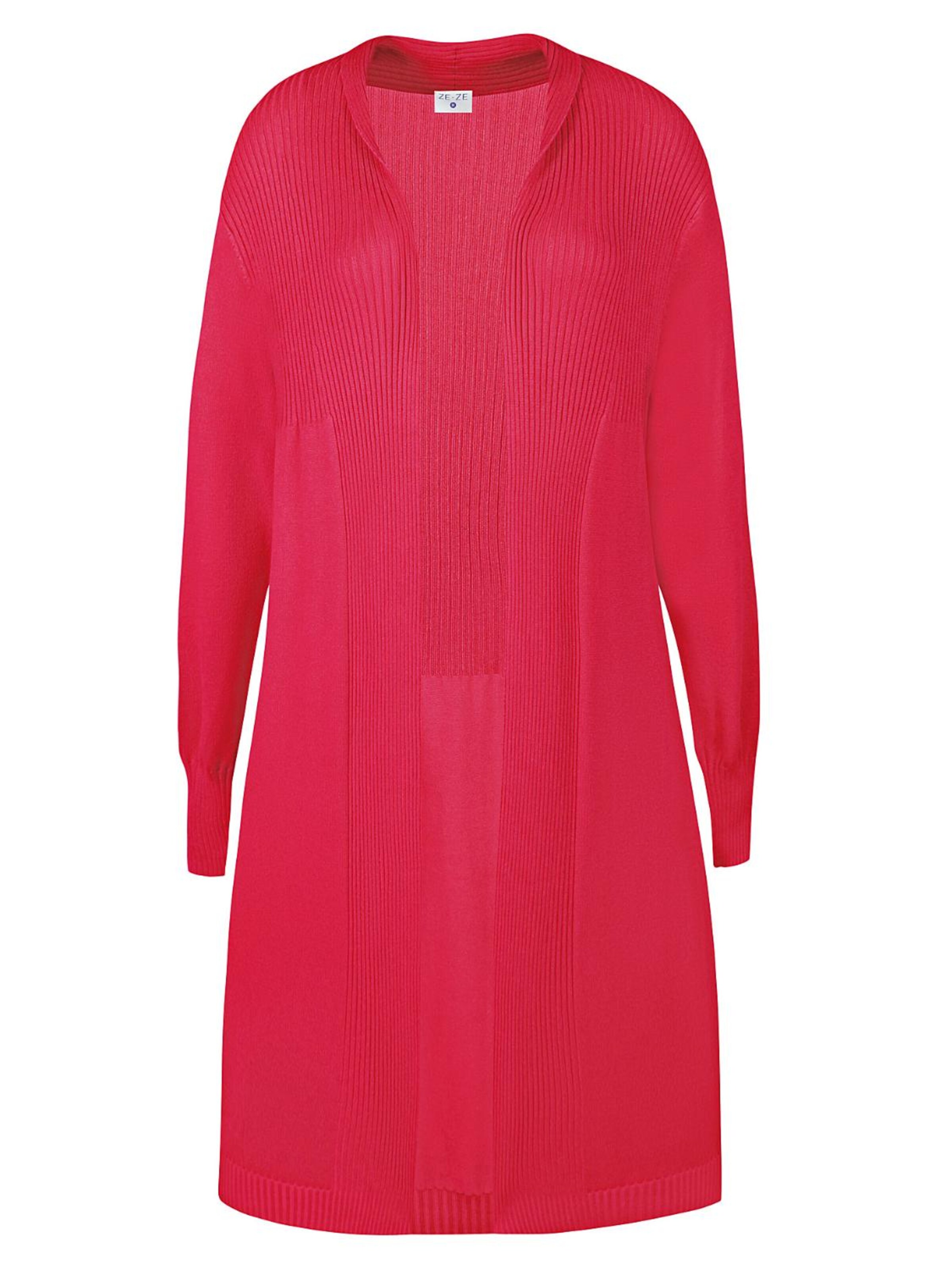 ze-ze Gebreid vest 'Florian 305' in Roze: voorkant