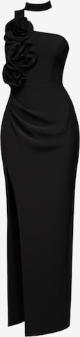 Ombre Evening Dress in Black: front