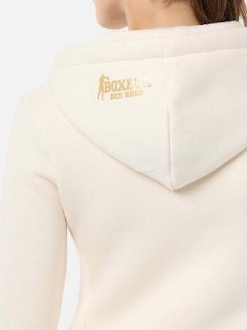 Boxeur des Rues Zip-Up Hoodie 'Basic Logo Full Zip Sweatshirt' in Beige