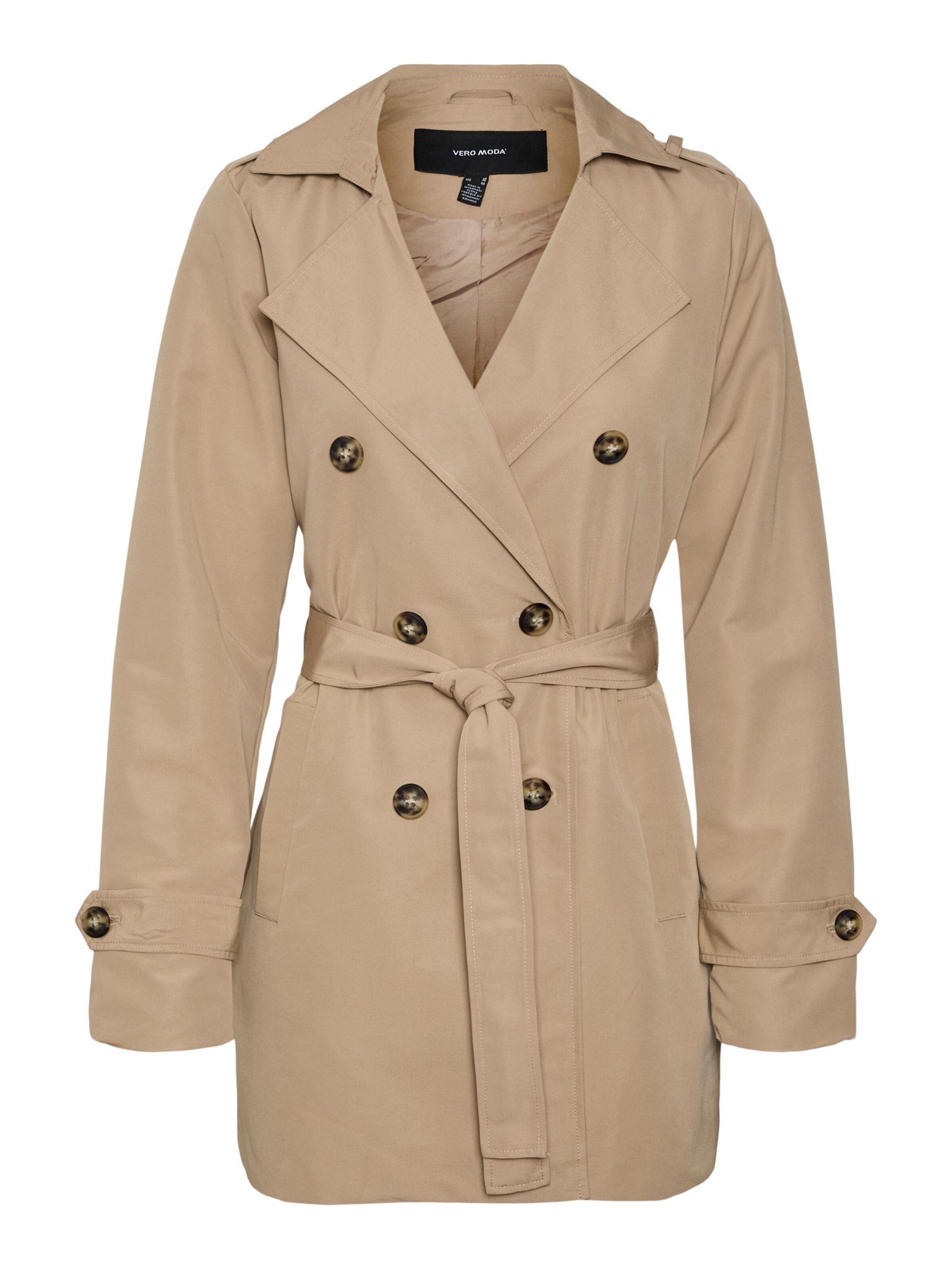Vero Moda Curve Between-Seasons Coat 'VMChloe' in Cappuccino, Item view