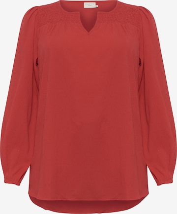 KAFFE CURVE Bluse 'KCLunda' in Rot: Vorderseite