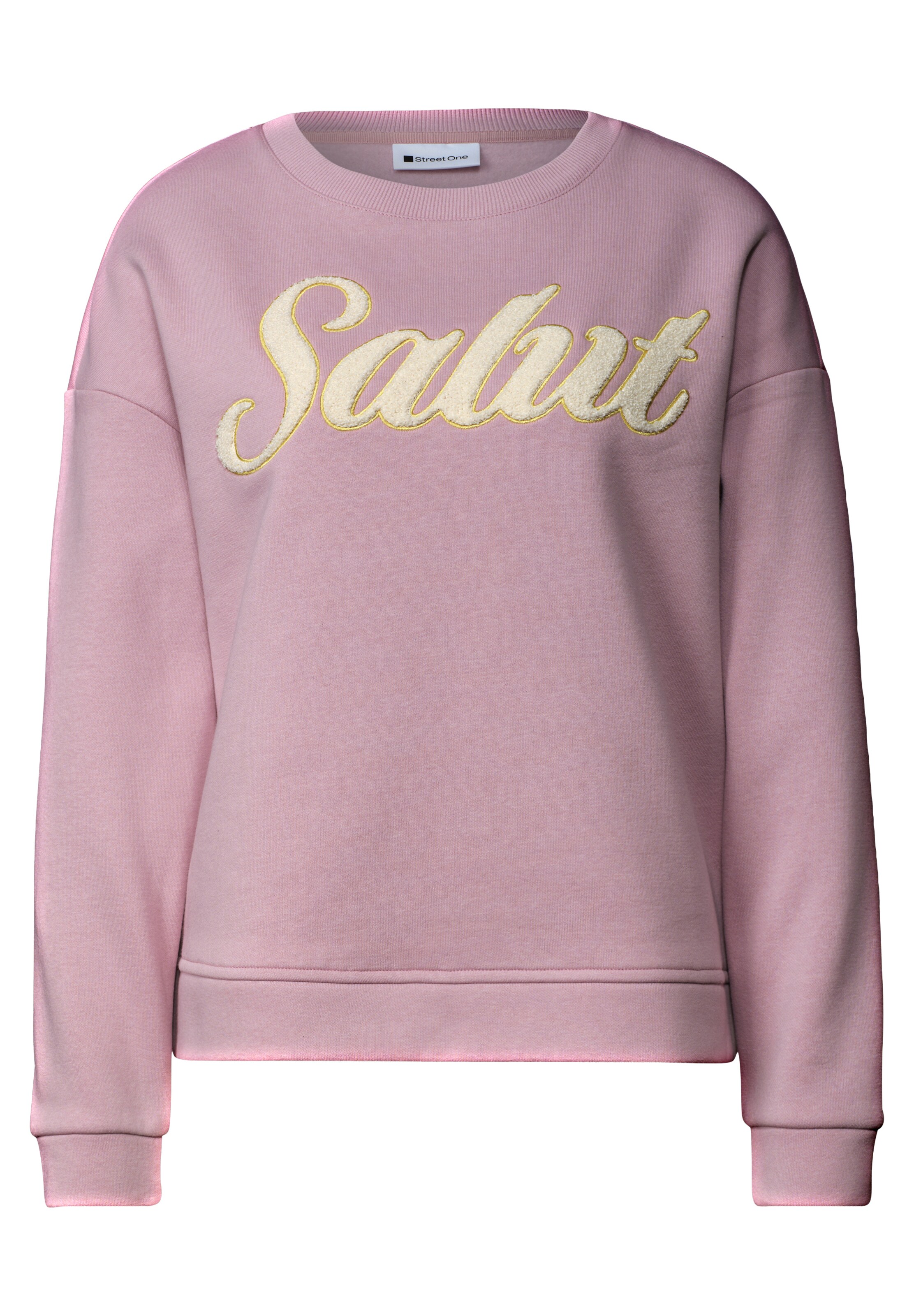 STREET ONE Sweatshirt in XS in gelb / rosa, Produktansicht