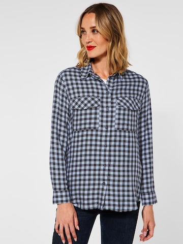 STREET ONE Blouse 'Vichy' in Blue: front