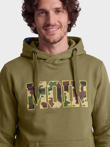 salzhaut Sweatshirt 'Heff - Moin' in Grün: Vorderseite