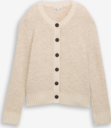Cardigan TOM TAILOR en beige : devant