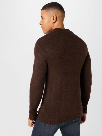 Redefined Rebel Sweater 'Dustin' in Brown