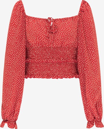 MYMO Blouse in Rood: voorkant