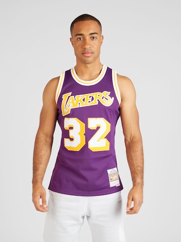 Mitchell & Ness Functioneel shirt 'LOS ANGELES LAKERS - MAGIC JOHNSON' in Lila: voorkant