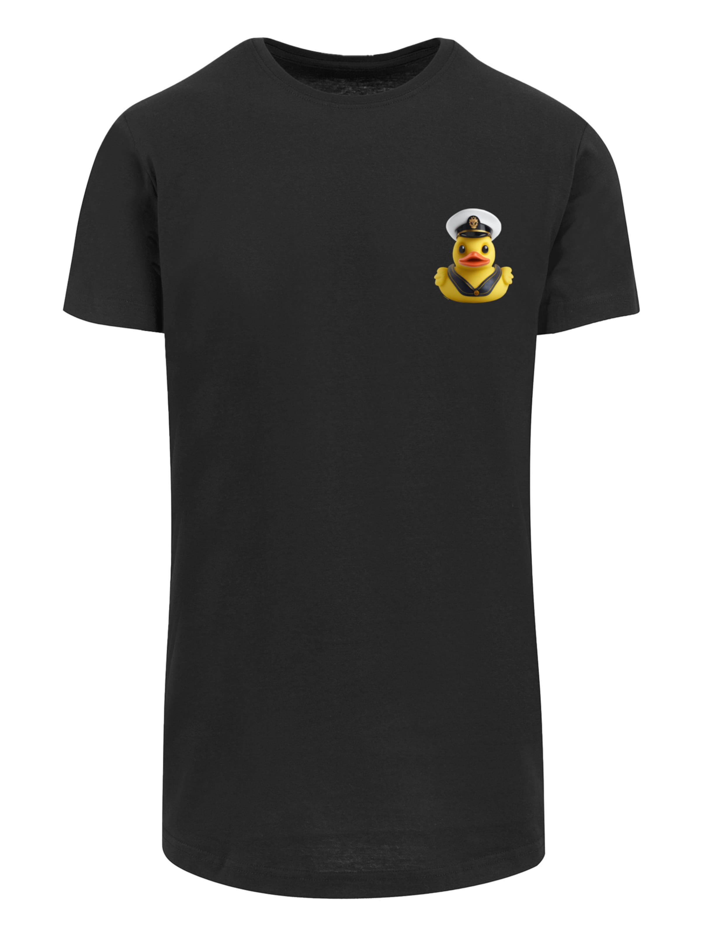 T-Shirt 'Rubber Duck Captain' F4NT4STIC en noir : devant