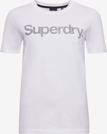 Superdry Tričko – bílá: přední strana