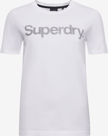 T-shirt Superdry en blanc : devant