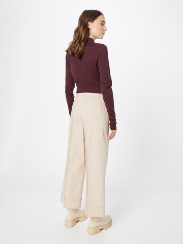 Wide Leg Pantalon Stefanel en beige