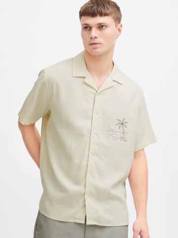 !Solid Comfort fit Button Up Shirt 'Itiel' in Beige: front
