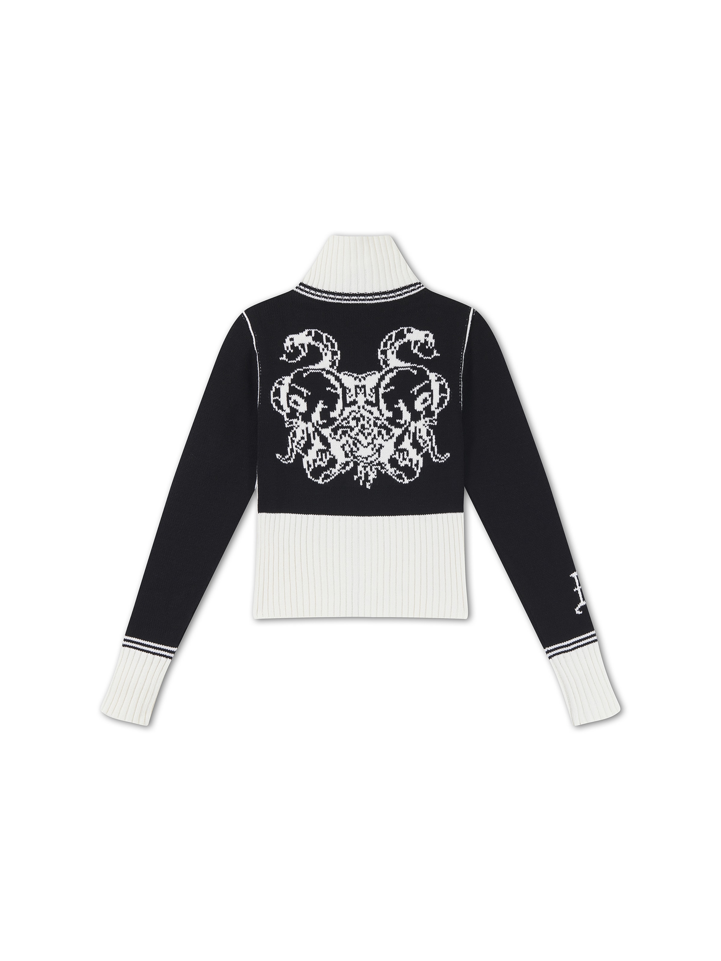 Geacă tricotată de la Ed Hardy pe negru: spate